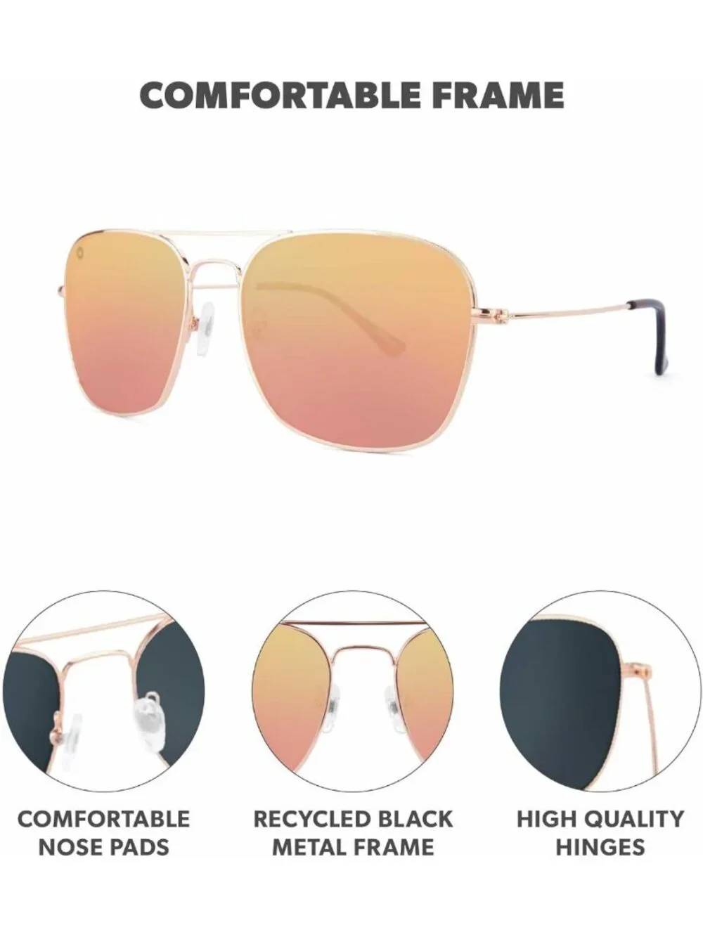 Stylish Polarized Navigator Sunglasses for Men & Women - UV Protection & Comfort
